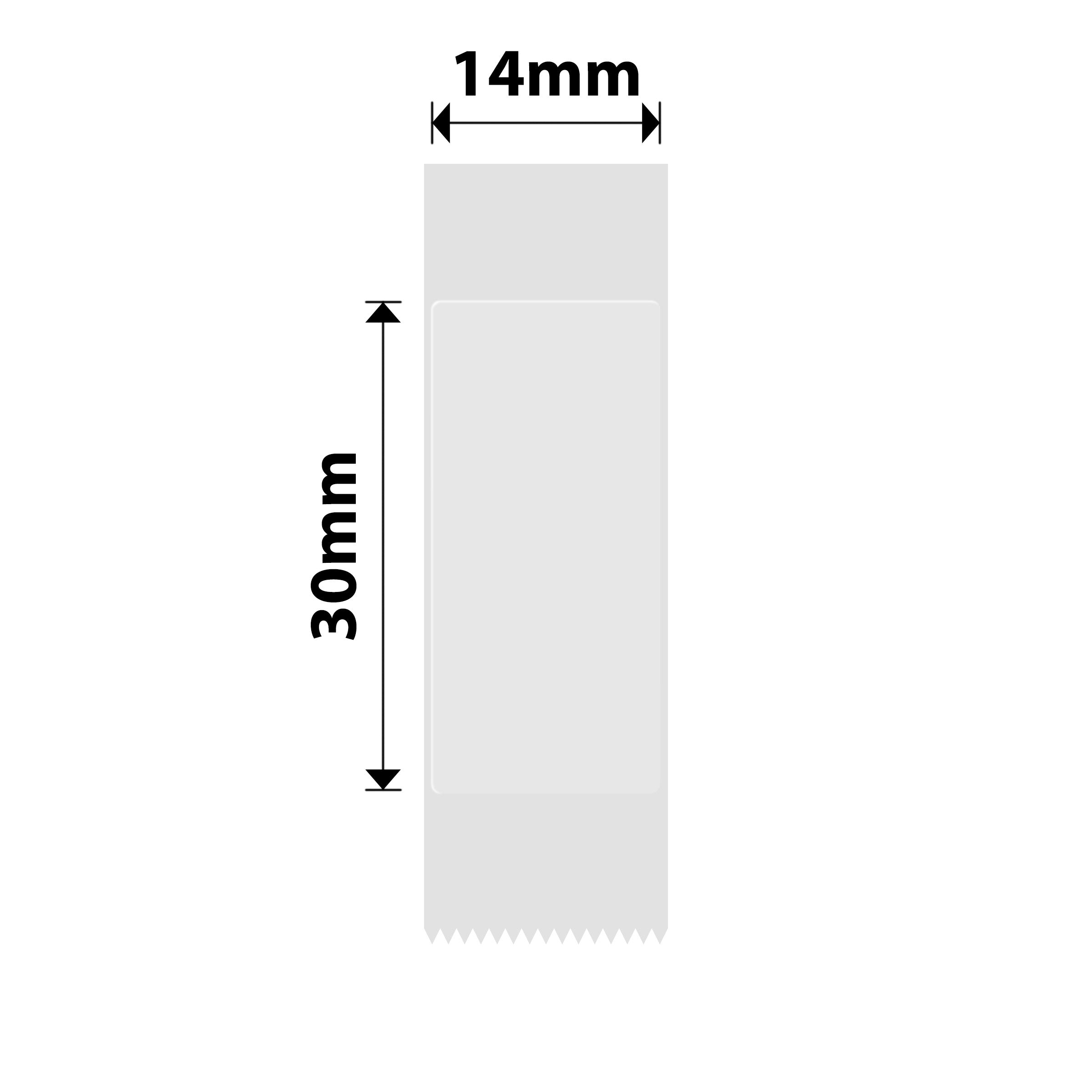 NB391 - NIIMBOT - B18 - ET14*30MM - 190 ETIKETTE PER ROL - DEURSIGTIG