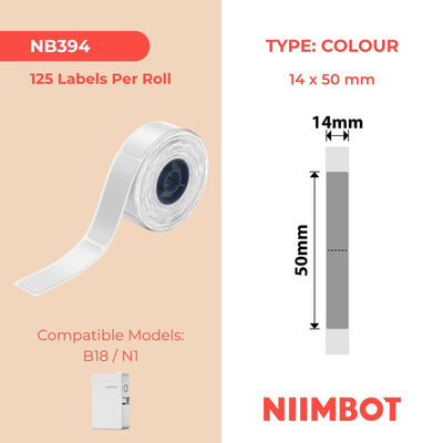 NIIMBOT - N1 - 14x50mm - Silver - 125 Labels