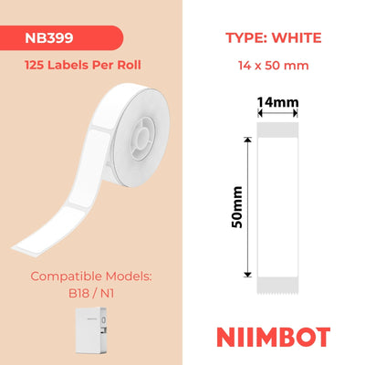 NIIMBOT - N1 - 14x50mm - White - 125 Labels