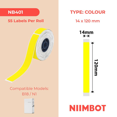 NIIMBOT - N1 - 14x120mm - Yellow - 55 Labels