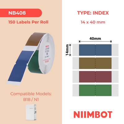 NIIMBOT - N1 - 14x40mm - Vintage Index - 150 Labels