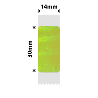 NB427 - Niimbot - N1 - 14x30mm - 190 Golden Hologram Labels