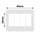 NB435 - Niimbot - B1 / B21 / B3S / B4 - 10mm X 20mm / 4 Rows - 1,600 White Labels