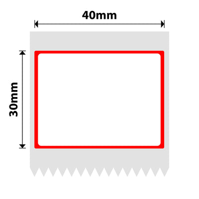 NB444 - NIIMBOT - B1 / B21 / B3S - 40*30MM - 230 THERMALS LABELS - RED FRAME DESIGN 