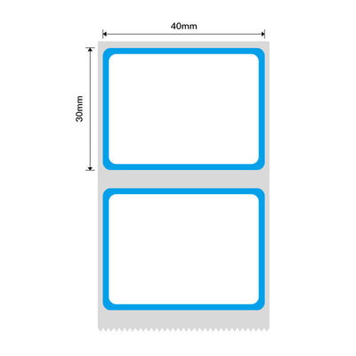 NB445 - NIIMBOT - B1 / B21 / B3S - 40*30MM - 230 ETIKETTE PER ROL - BLOU RAAMONTWERP