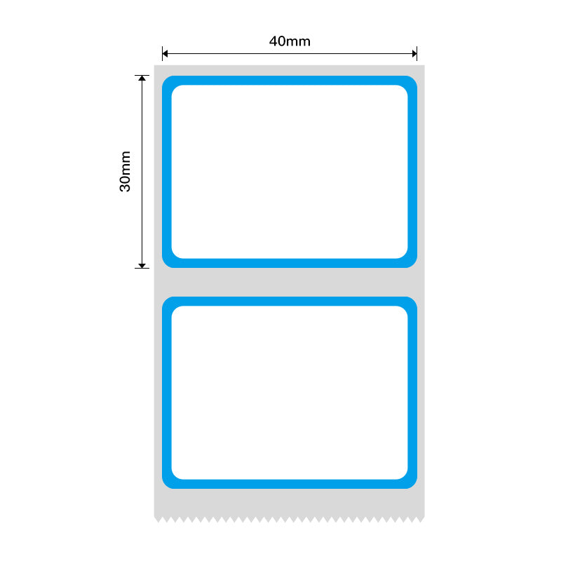 NB445 - NIIMBOT - B1 / B21 / B3S - 40*30MM - 230 ETIKETTE PER ROL - BLOU RAAMONTWERP