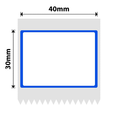 NB445 - NIIMBOT - B1 / B21 / B3S - 40*30MM - 230 ETIKETTE PER ROL - BLOU RAAMONTWERP