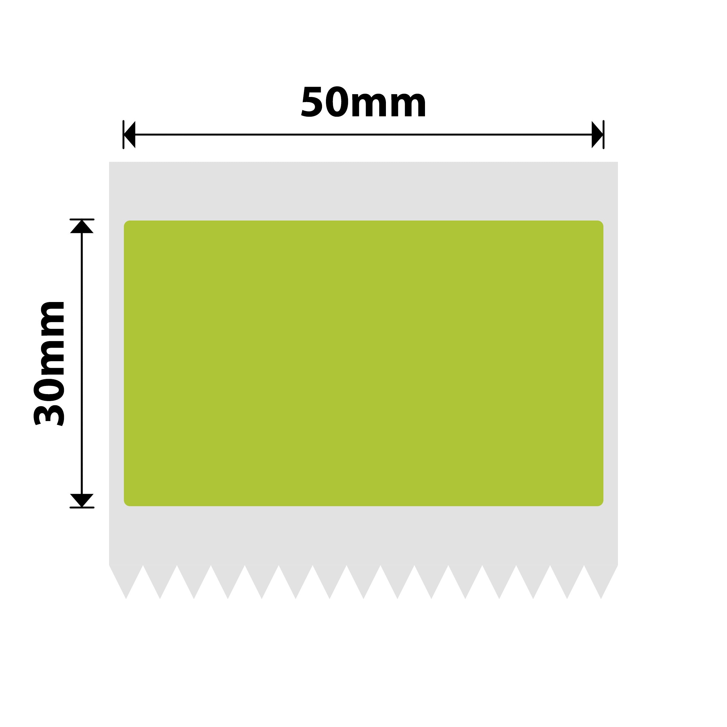NB495 - Niimbot - B1 / B21 / B31 / B3S / B4 - 50x30mm - 230 Bean Green Freezer Labels