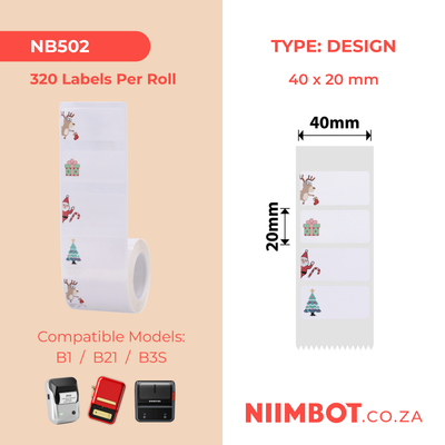 NB502 - NIIMBOT - B1 / B21 / B3S - T40*20MM - 320 AMALEBO NGOKUQHUBEKA NGAMUNYE - UKHISIMUSI