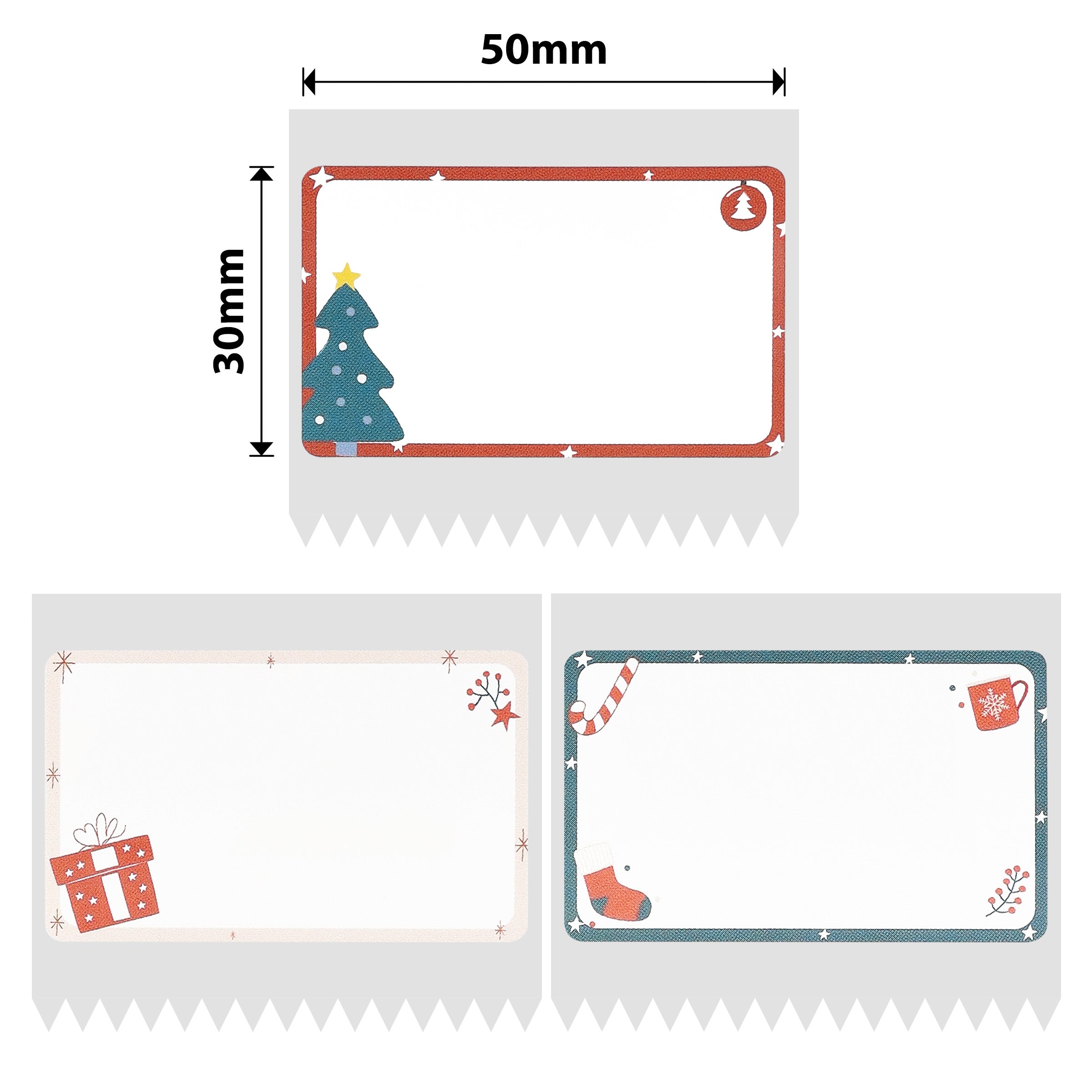 NIIMBOT - B Range - 50x30mm - Christmas Heart - 230 Labels