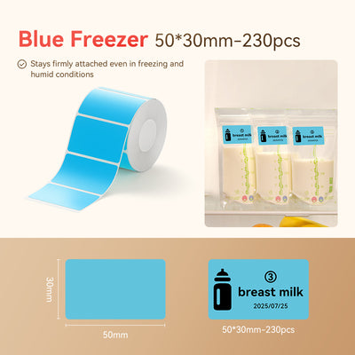 NB507 - NIIMBOT - B1 / B21 / B3S / B4 - 50X30MM - 230 BLUE FREEZER LABELS