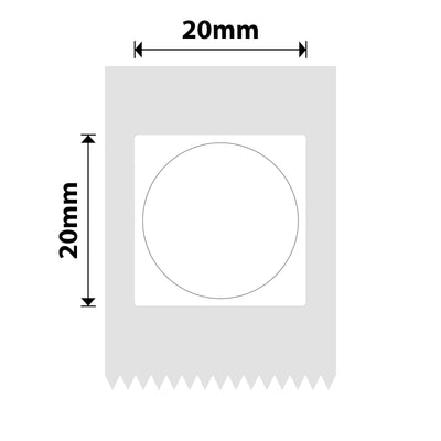 NB509 - NIIMBOT - D101 ONLY - 20X20MM - 265 WHITE ROUND LABELS