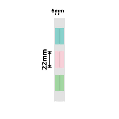 NB511 - NIIMBOT - D11 / D101 / D110 / H1S - 6X22MM/2L - 500 MULTI-COLOUR VERTICAL PEN - STATIONARY LABELS
