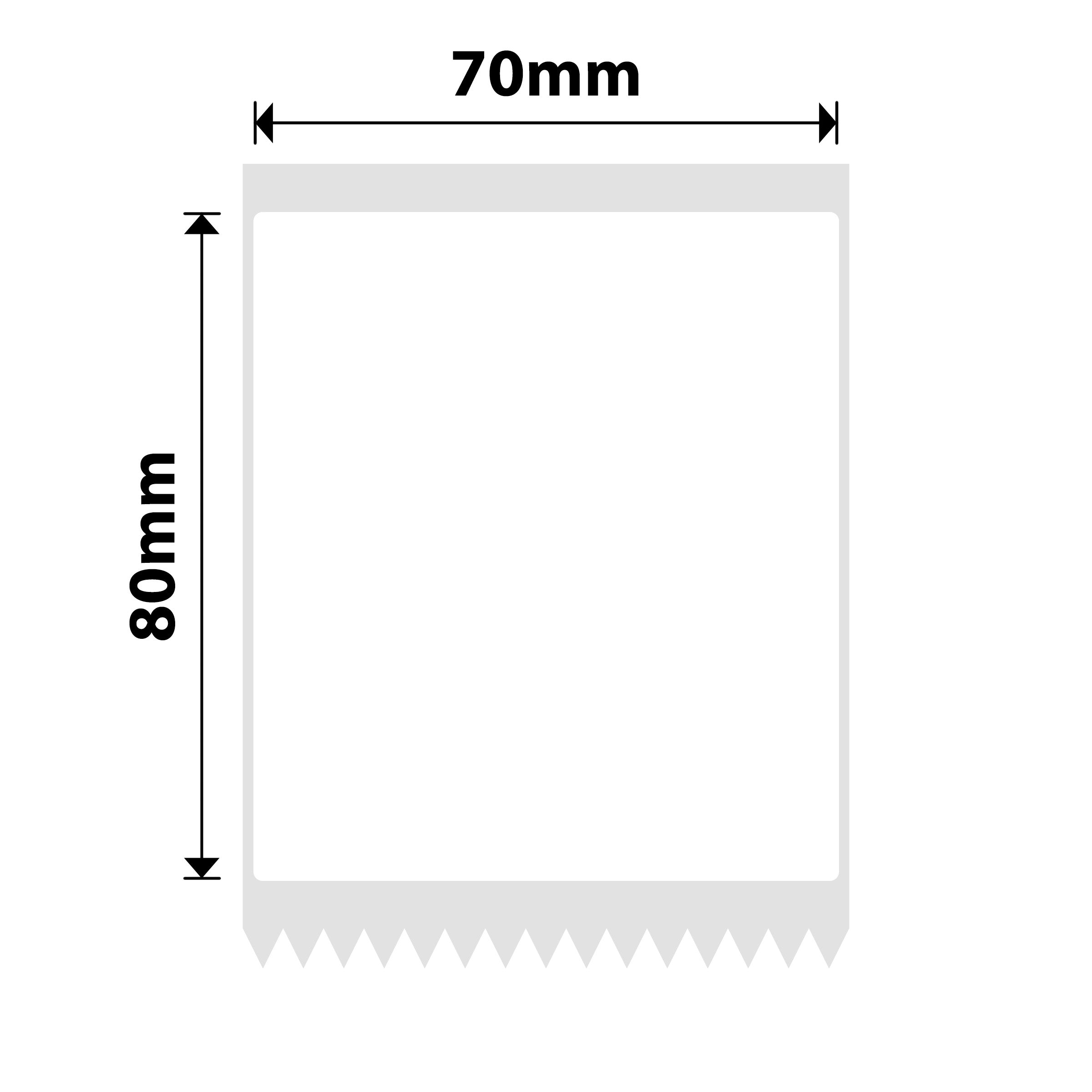 NB513 - NIIMBOT - B3S ONLY - T70*80MM - 95 LABELS PER ROLL - WHITE