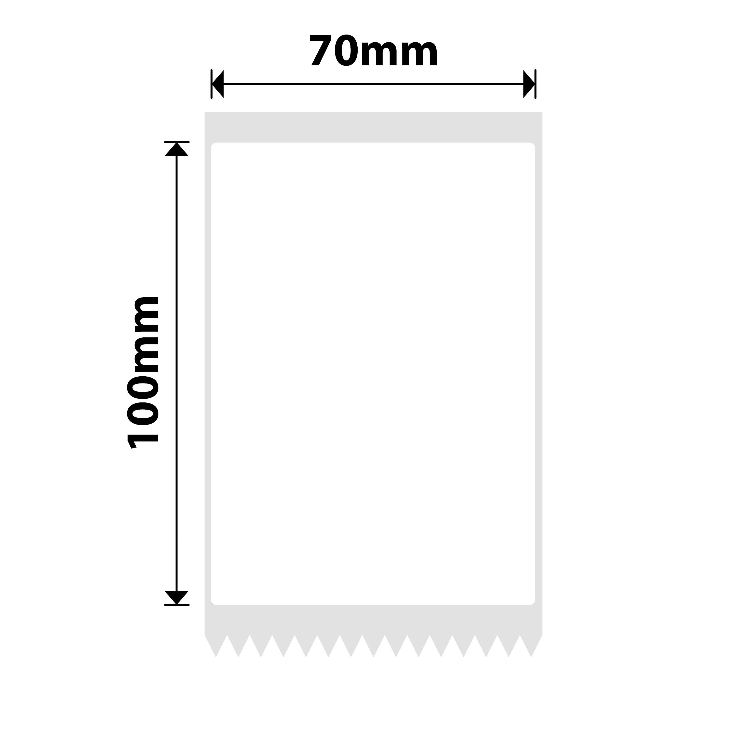 NB514 - NIIMBOT - B3S ONLY - T70*100MM - 75 LABELS PER ROLL - WHITE