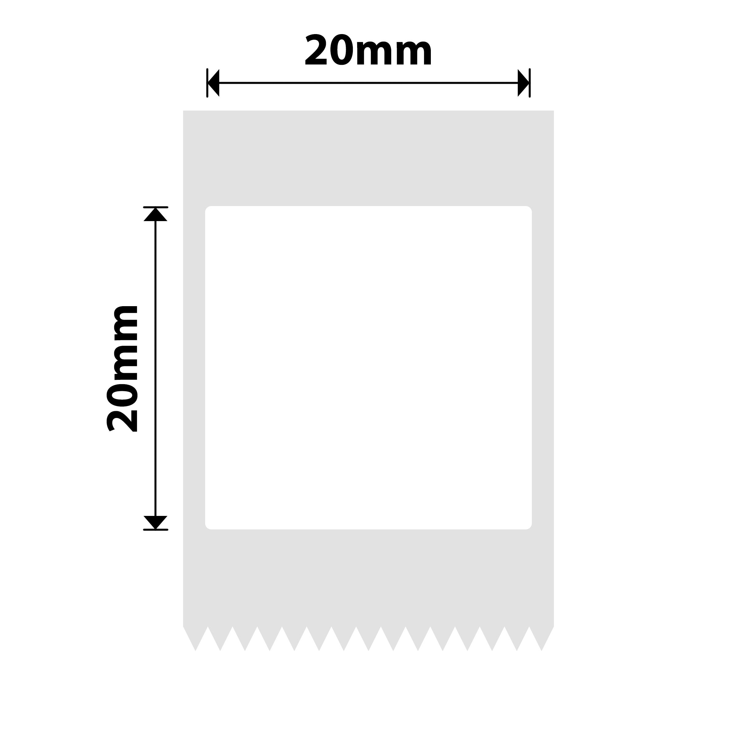 NB520 - Niimbot - B1 / B21 / B31 / B3S / B4 - 20x20mm - 315 White F Labels