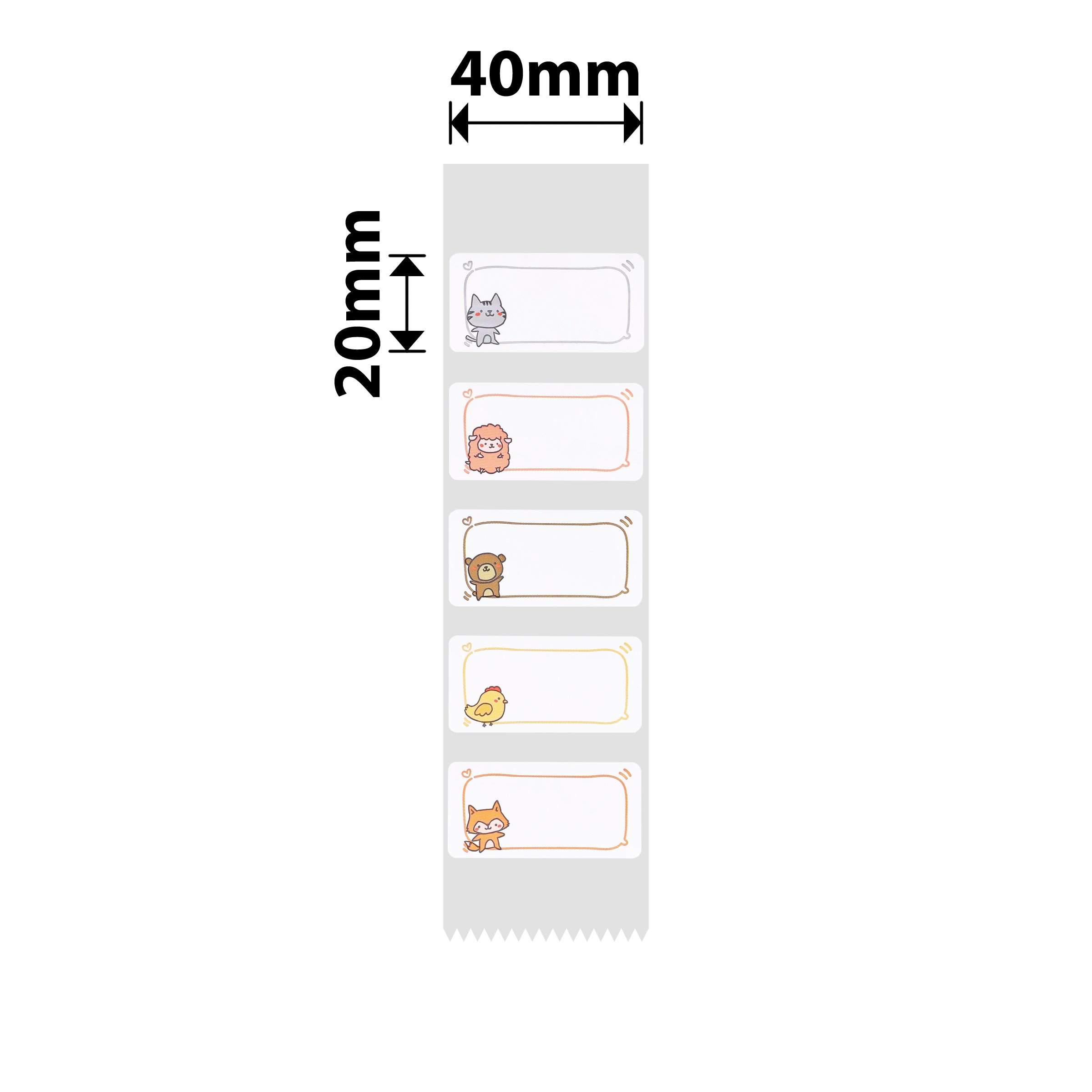 NB521 - NIIMBOT - B1 / B21 / B3S - T40*20MM - 320 AMALEBO NGOKUQONGA NGAWO - IMILAYEZO YEZILWANE