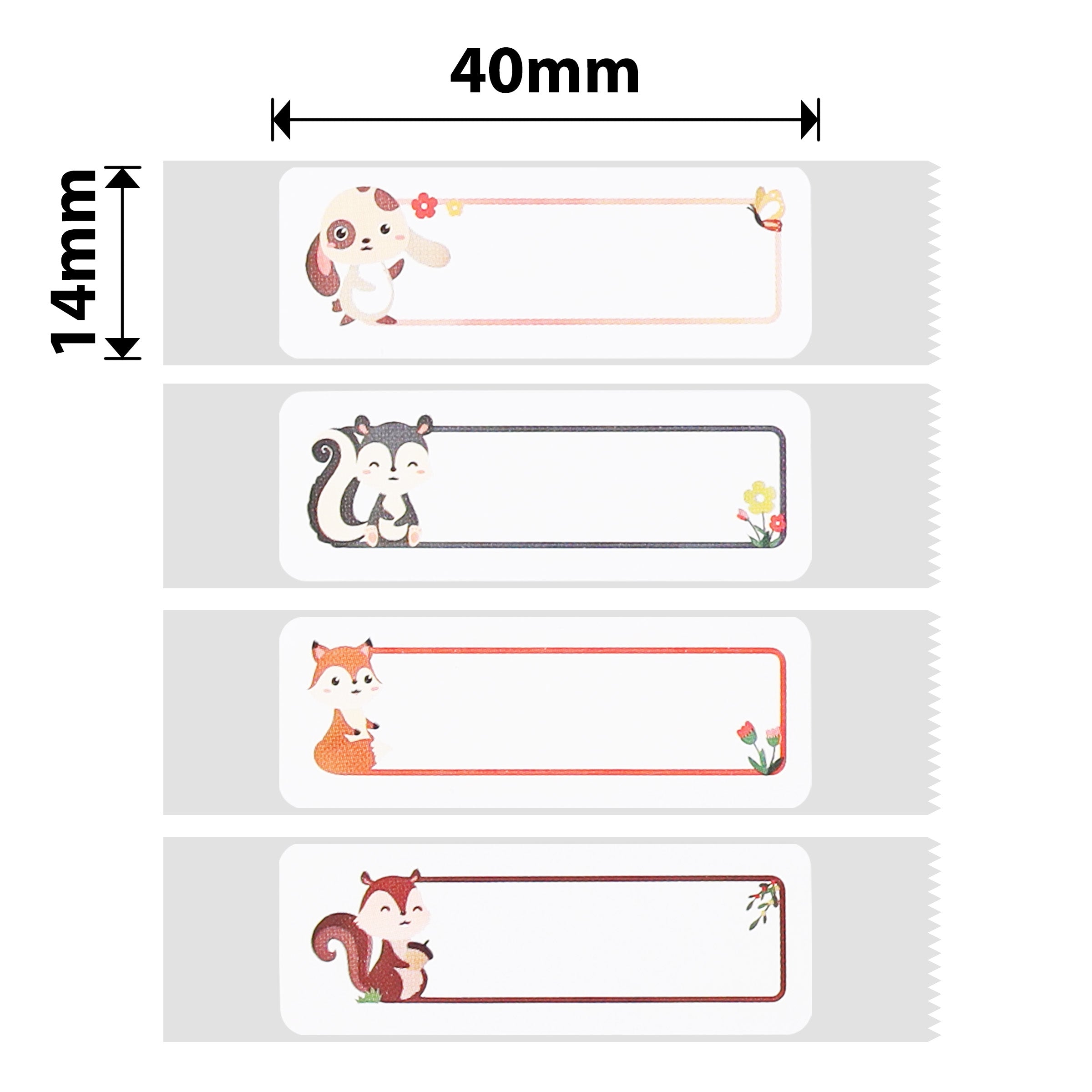 NB528 - Niimbot - N1 - 14x40mm - 60 Fun Jungle Iron On Labels