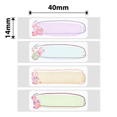 NB529 - Niimbot - N1 - 14x40mm - 60 Cute Bunny Iron On Labels