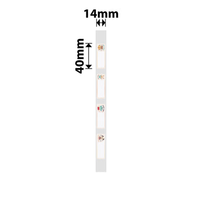 NB530 - NIIMBOT - B18 / N1 - 14X40MM - 60 INSPIRING ANIMALS IRON ON LABELS