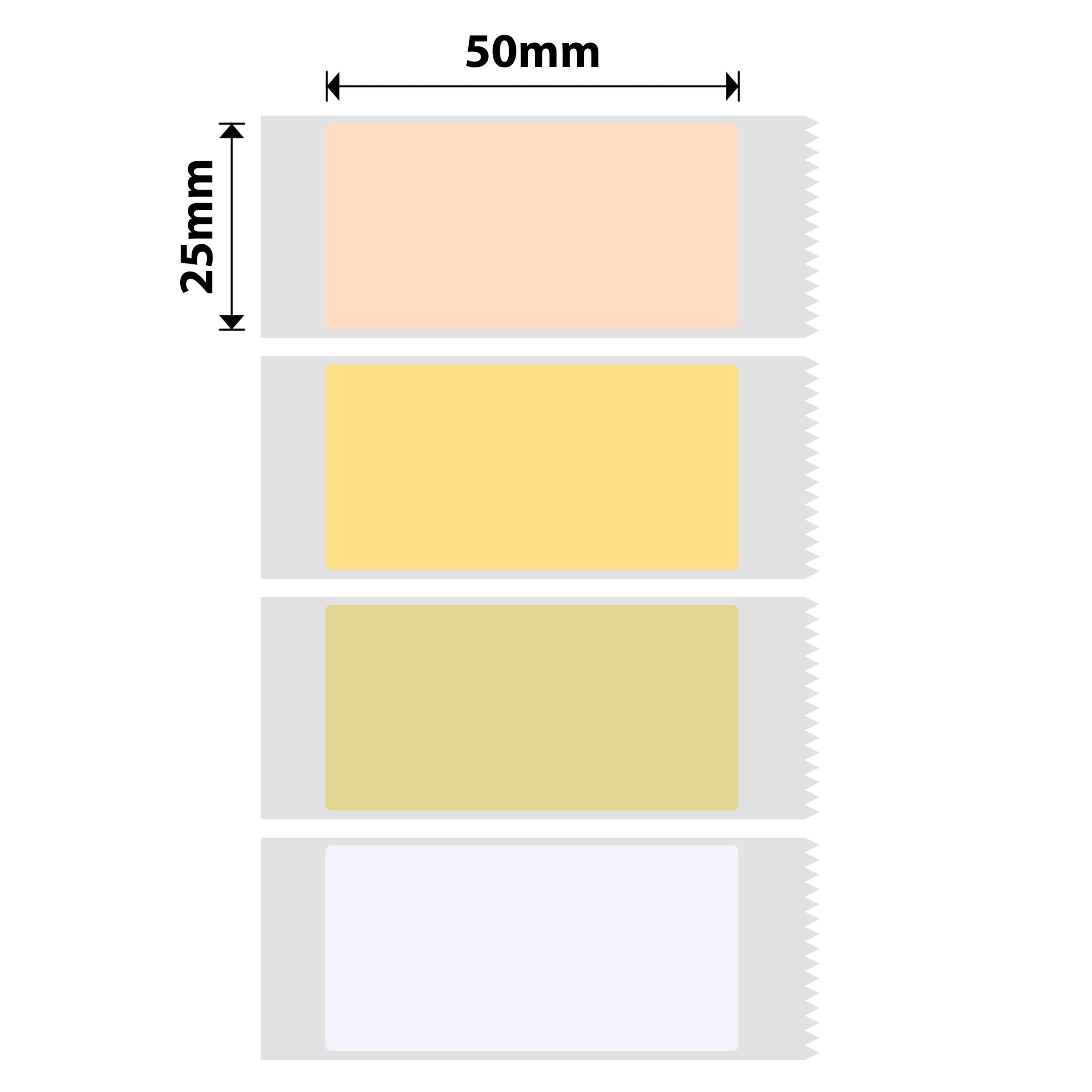 NB531 - NIIMBOT - SLEGS D101 - 25*50MM - 125 ETIKETTE PER ROL - GENEES DIE BOS