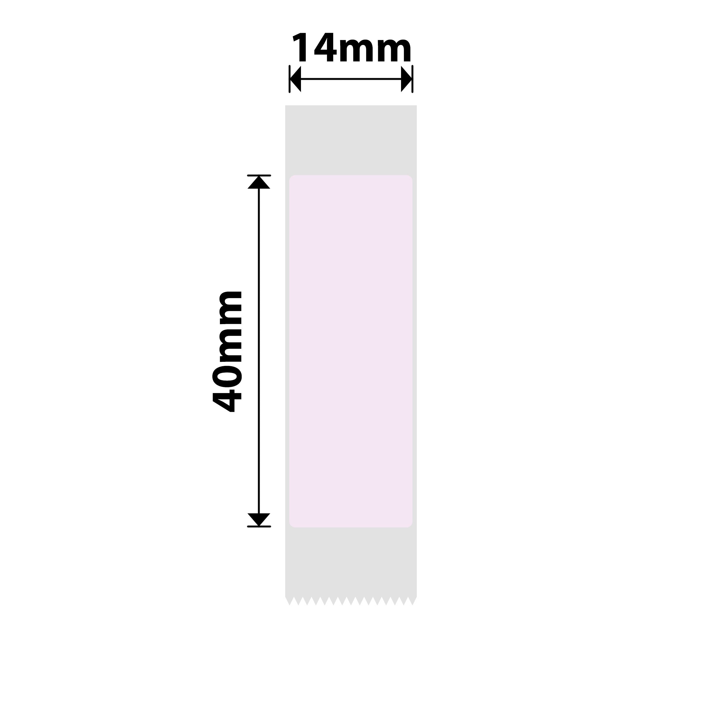 NIIMBOT - D Range - 14x40mm - Light Pink - 155 Labels
