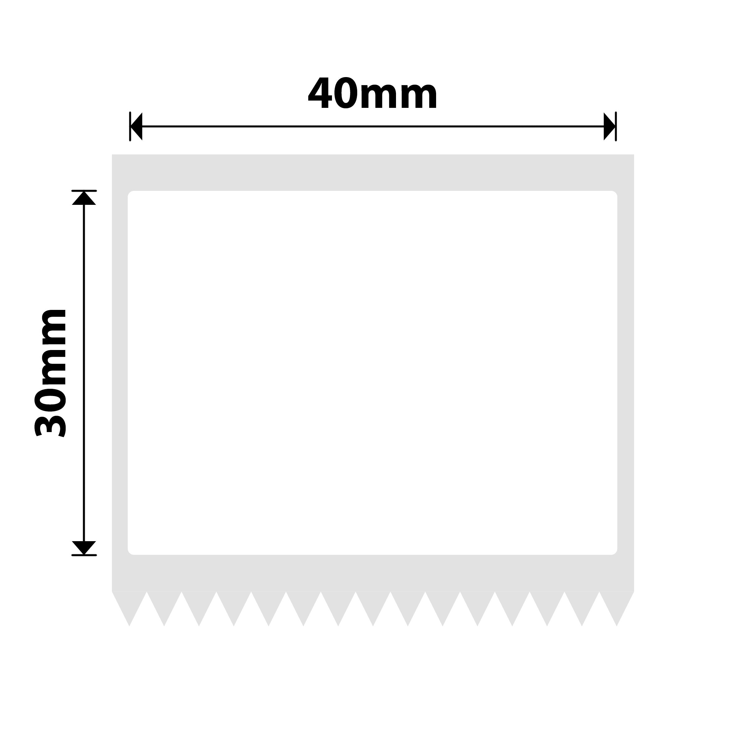 NB540 - Niimbot - K2 / K3 - 40x30mm - 900 White Labels