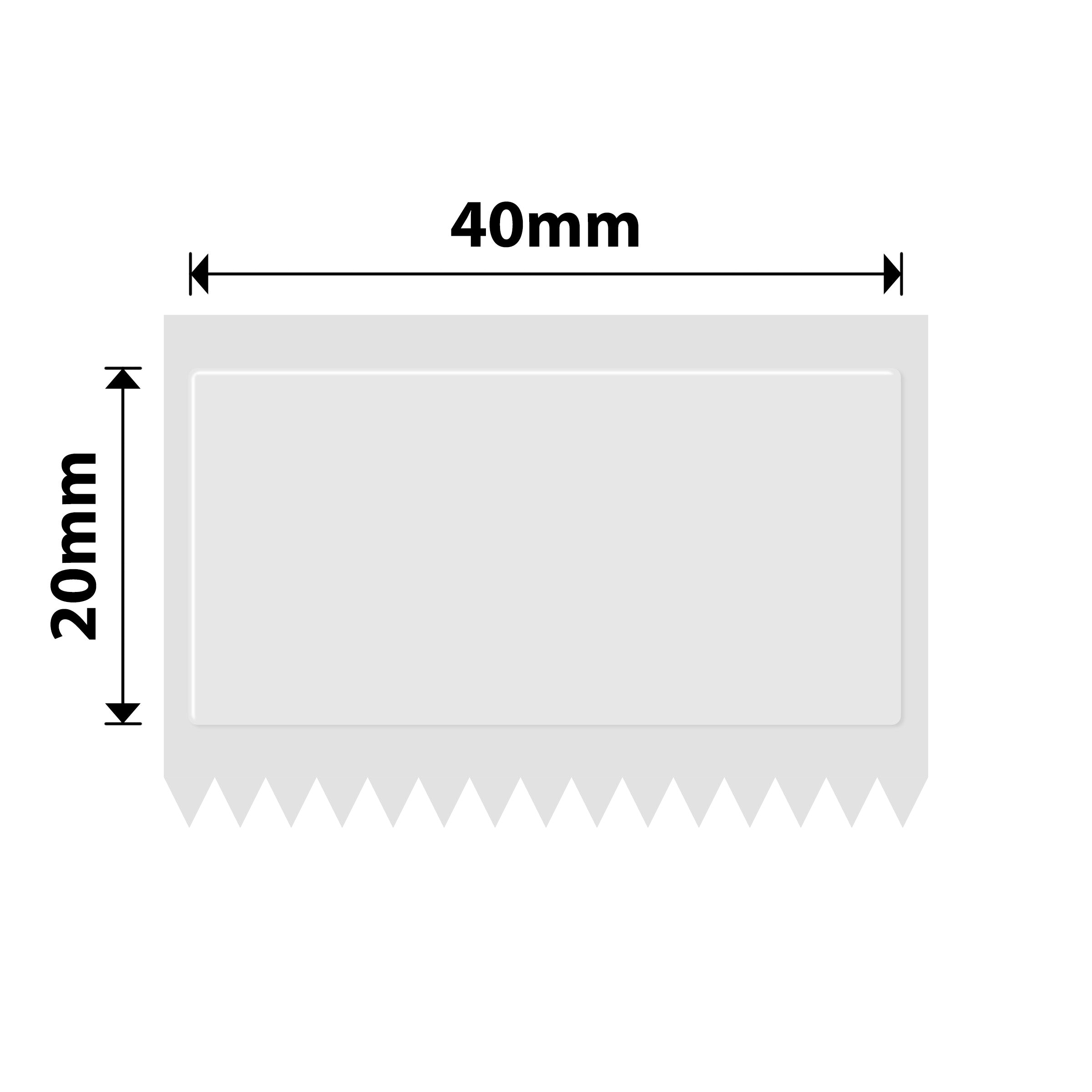 NB544 - NIIMBOT - K2 / K3 - TT40X20MM - 1,300 LABELS PER ROLL - TRANSPARENT