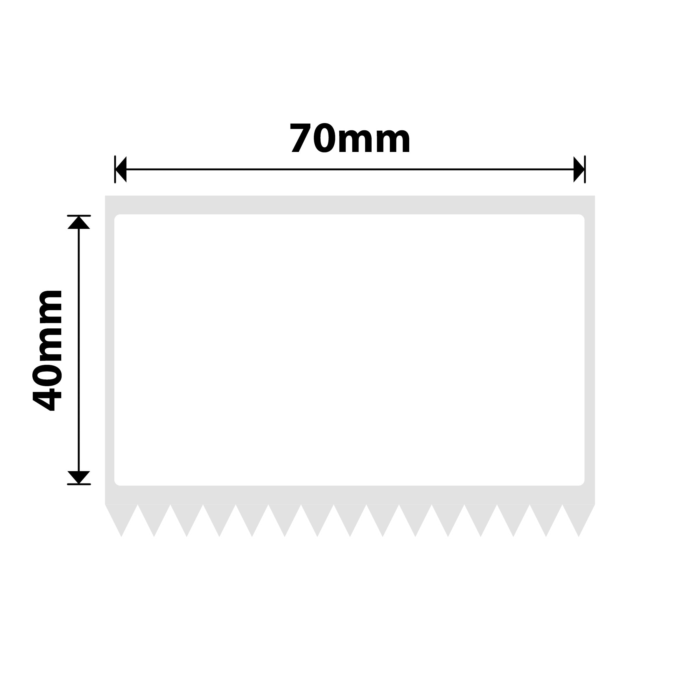 NB548 - NIIMBOT - K2 / K3 - T70X40MM - 690 LABELS PER ROLL - WHITE