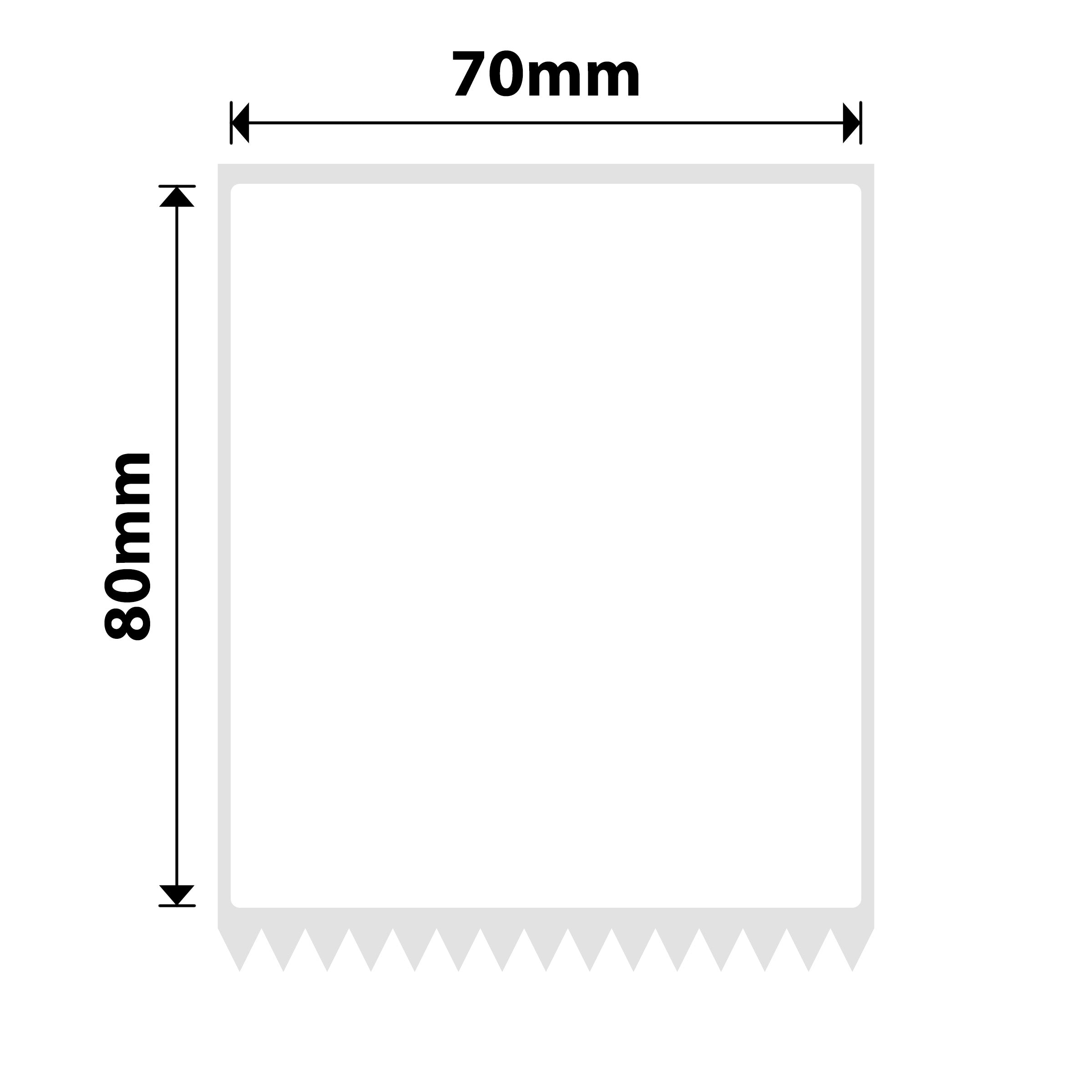 NB549 - NIIMBOT - K2 / K3 - T70X80MM - 360 LABELS PER ROLL - WHITE