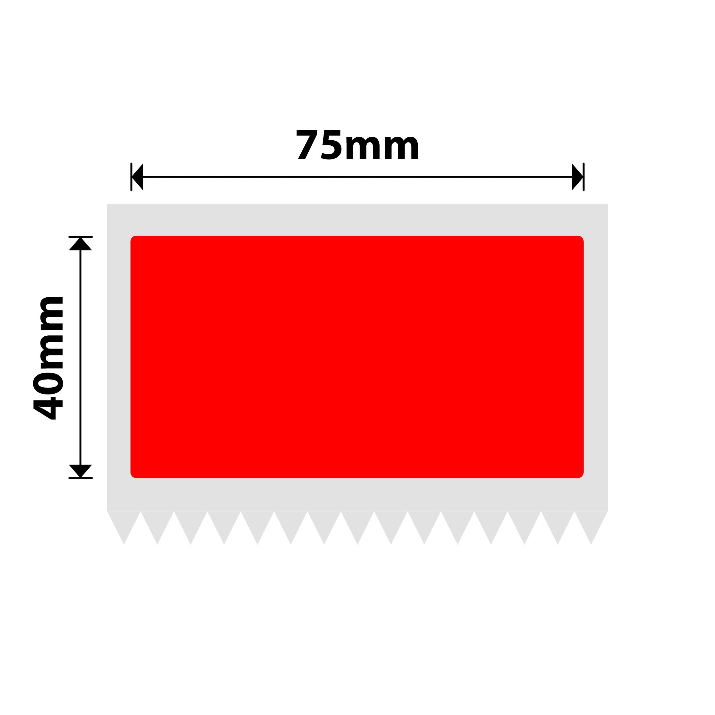 NB554 - NIIMBOT - K2 / K3 - T75X40MM - 690 LABELS PER ROLL - RED