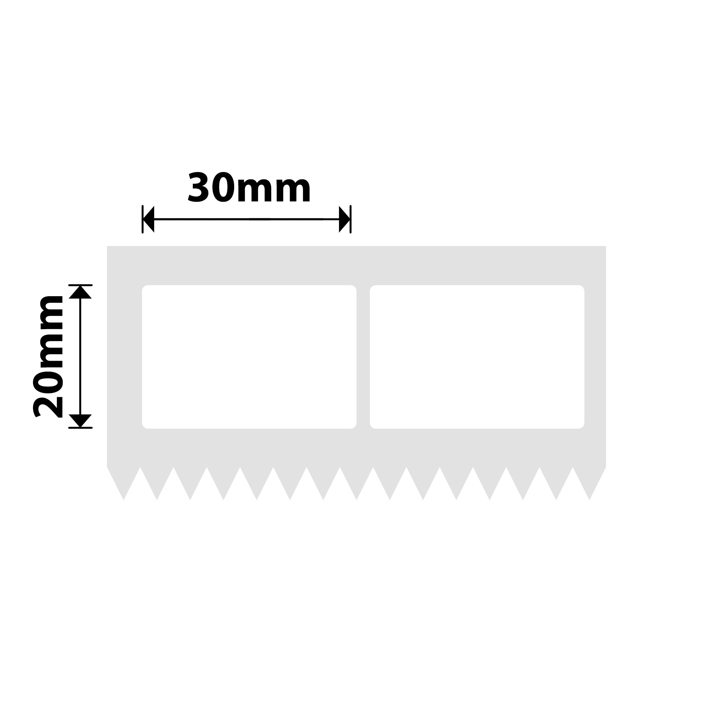 NB565 - NIIMBOT - K2 / K3 - T30X20MM/2L - 2,600 LABELS PER ROLL - WHITE