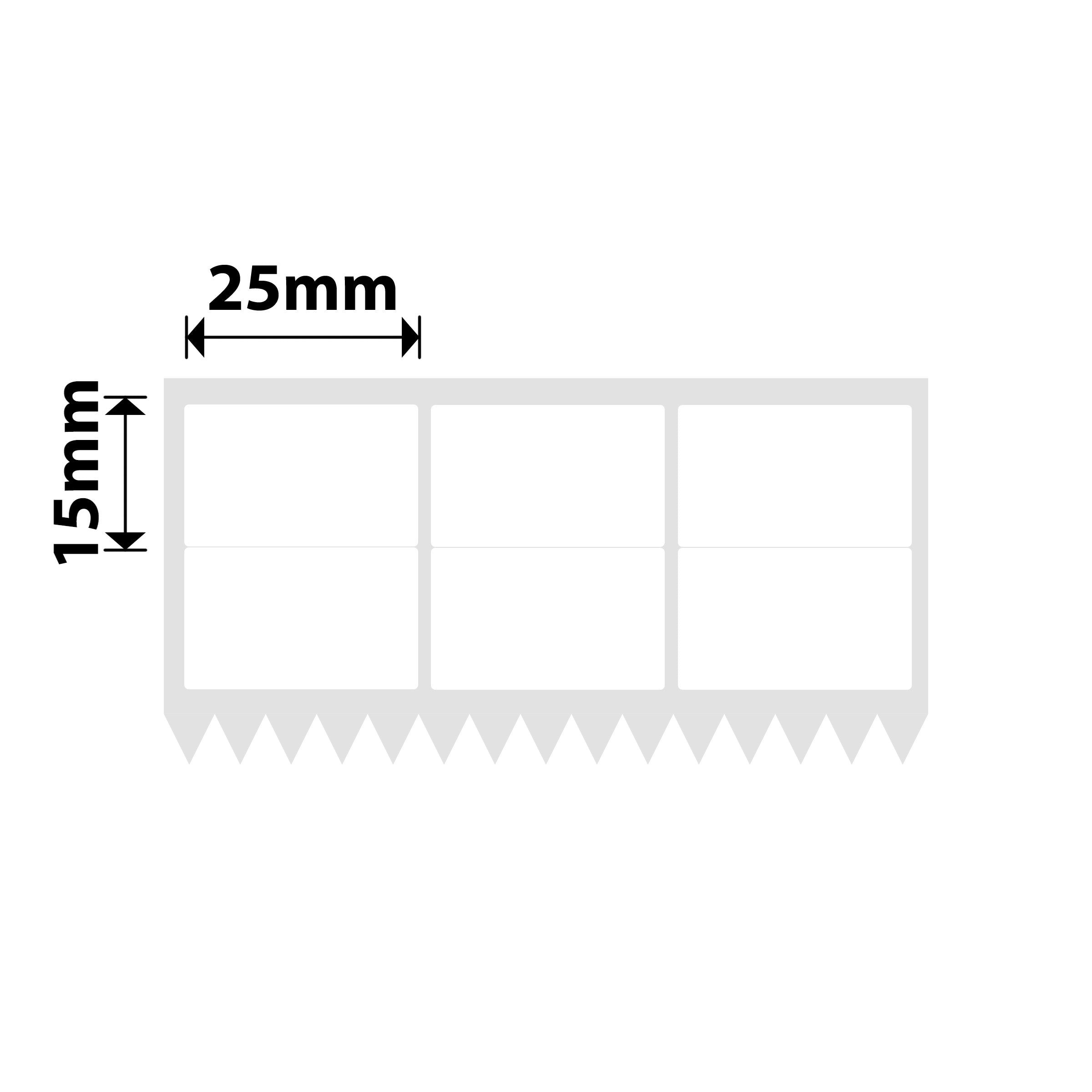 NB570 - NIIMBOT - K2 / K3 - T25X15/3L2R - 5,400 LABELS PER ROLL - WHITE