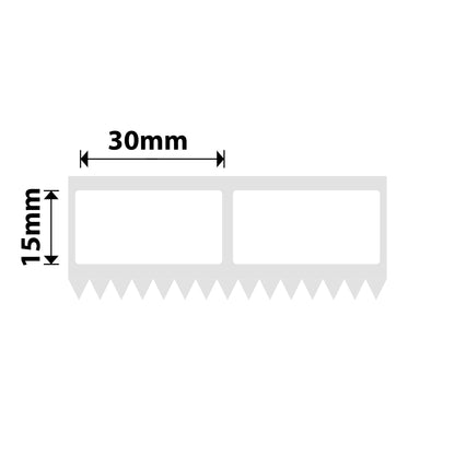 NB572 - NIIMBOT - K2 / K3 - T30X15/2L - 3,320 LABELS PER ROLL - WHITE