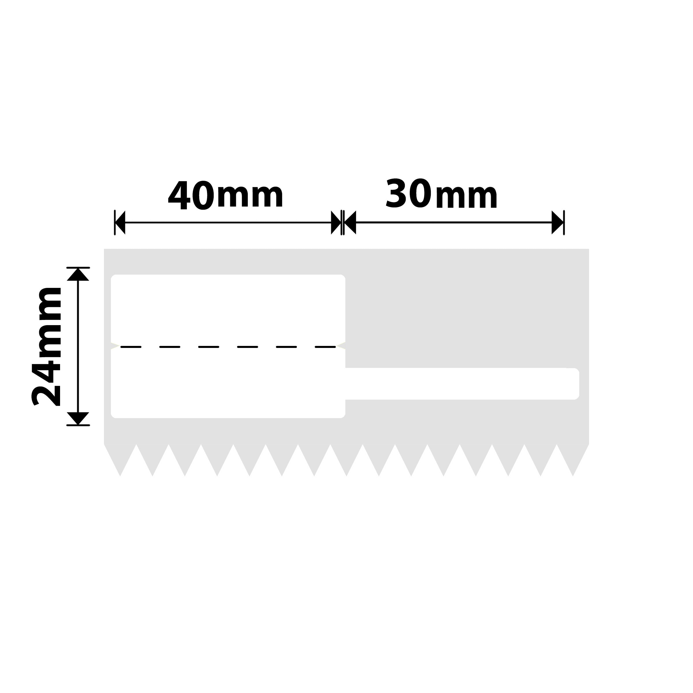 NB573 - NIIMBOT - K2 / K3 - T40X24+30 - 1,110 LABELS PER ROLL - WHITE CABLE