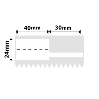 NB573 - NIIMBOT - K3 ONLY - 40X24+30MM - 1,110 WHITE CABLE LABELS