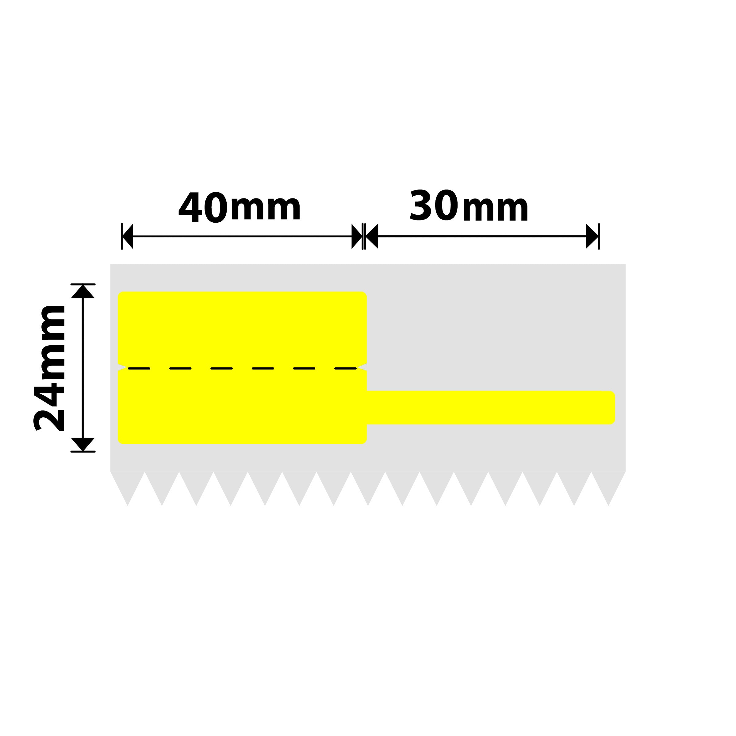 NB574 - NIIMBOT - K2 / K3 - T40X24+30 - 1,110 LABELS PER ROLL - YELLOW CABLE
