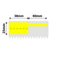 NB578 - NIIMBOT - K3 ONLY - T38X25+40MM - 1,000 LABELS PER ROLL - YELLOW CABLE