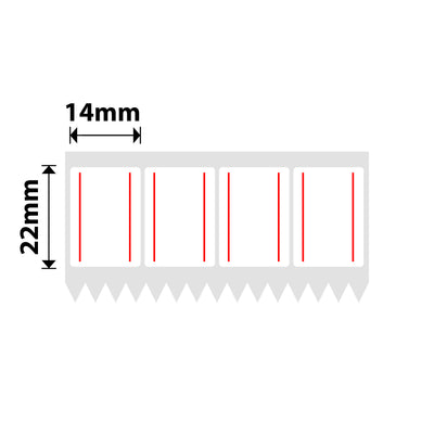 NB583 - NIIMBOT - K3 ONLY - 14X22MM/4L - 4,800 RED DOUBLE LINE LABELS