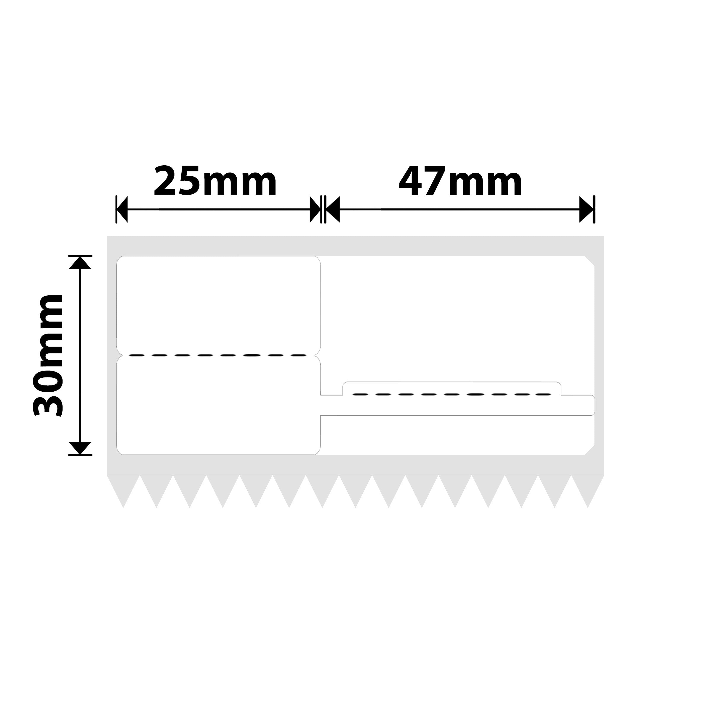 NB584 - NIIMBOT - K2 / K3 - T25X30+47 - 900 LABELS PER ROLL - WHITE JEWELLERY