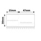 NB584 - NIIMBOT - K3 ONLY - T25X30+47MM - 900 LABELS PER ROLL - WHITE JEWELLERY