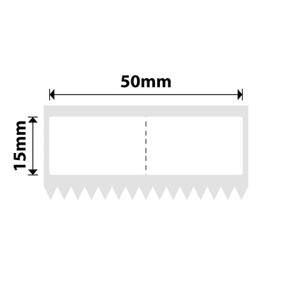 NB586 - NIIMBOT - K2 / K3 - T50X15MM - 1,660 LABELS PER ROLL - WHITE JEWELLERY