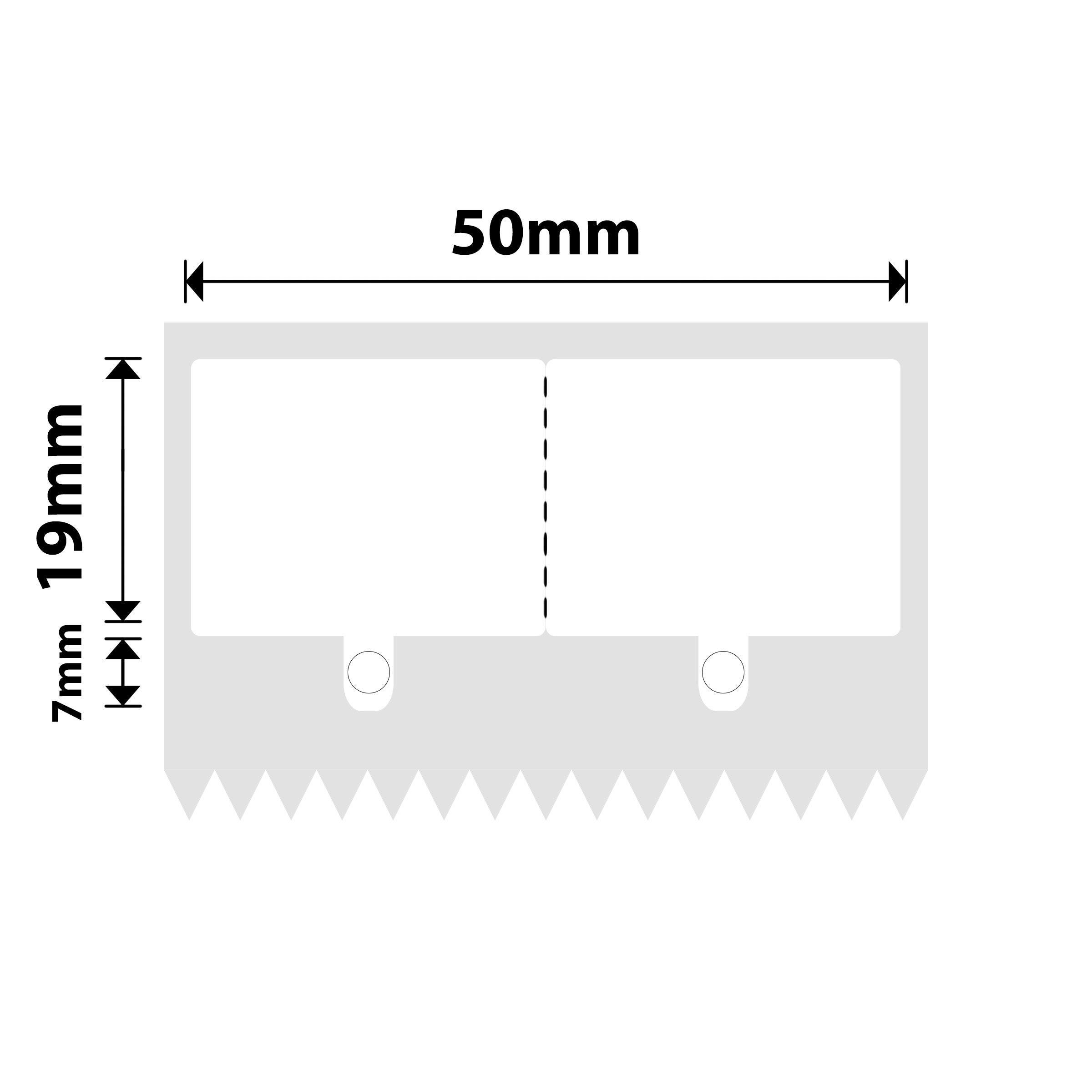 NB587 - NIIMBOT - K2 / K3 - T50X19+7 - 1,030 LABELS PER ROLL - WHITE JEWELLERY WITH HOLE