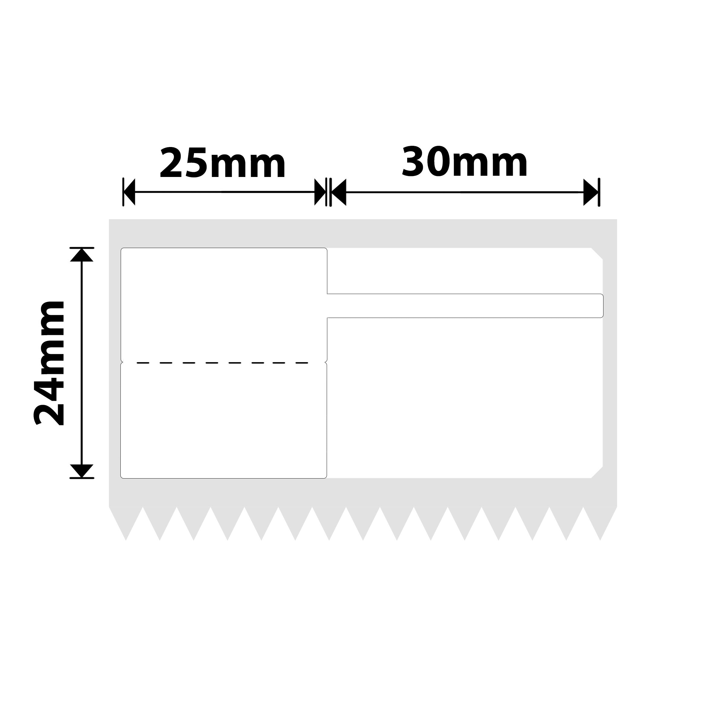 NB588 - NIIMBOT - K2 / K3 - T25X24+25 - 1,110 LABELS PER ROLL - WHITE JEWELLERY