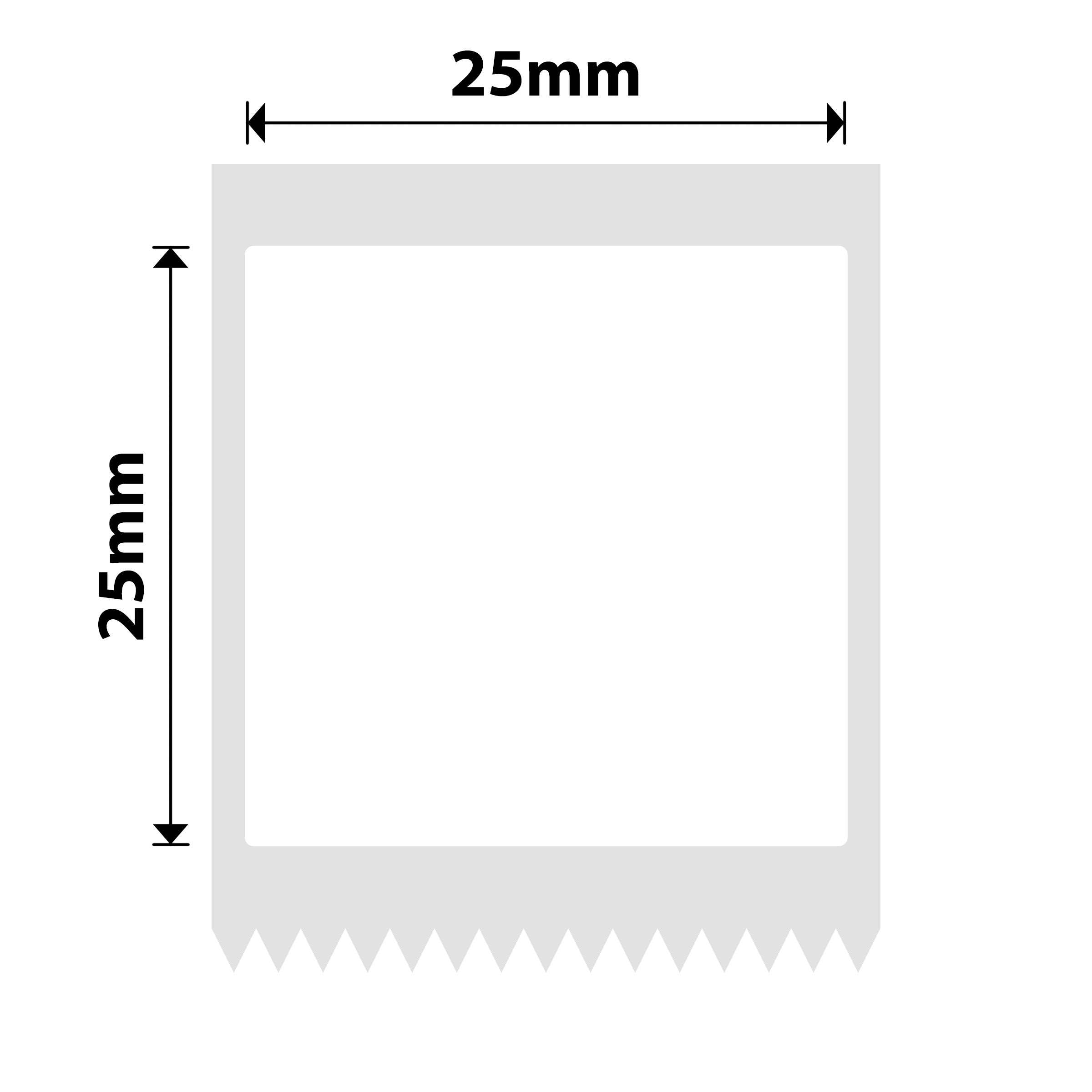 NB590 - NIIMBOT - M2 / M3 - EW25X25MM - 265 THERMAL TRANSFER LABELS - WHITE - PET