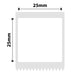 NB590 - NIIMBOT - M2 / M3 - EW25X25MM - 265 THERMAL TRANSFER LABELS - WHITE - PET