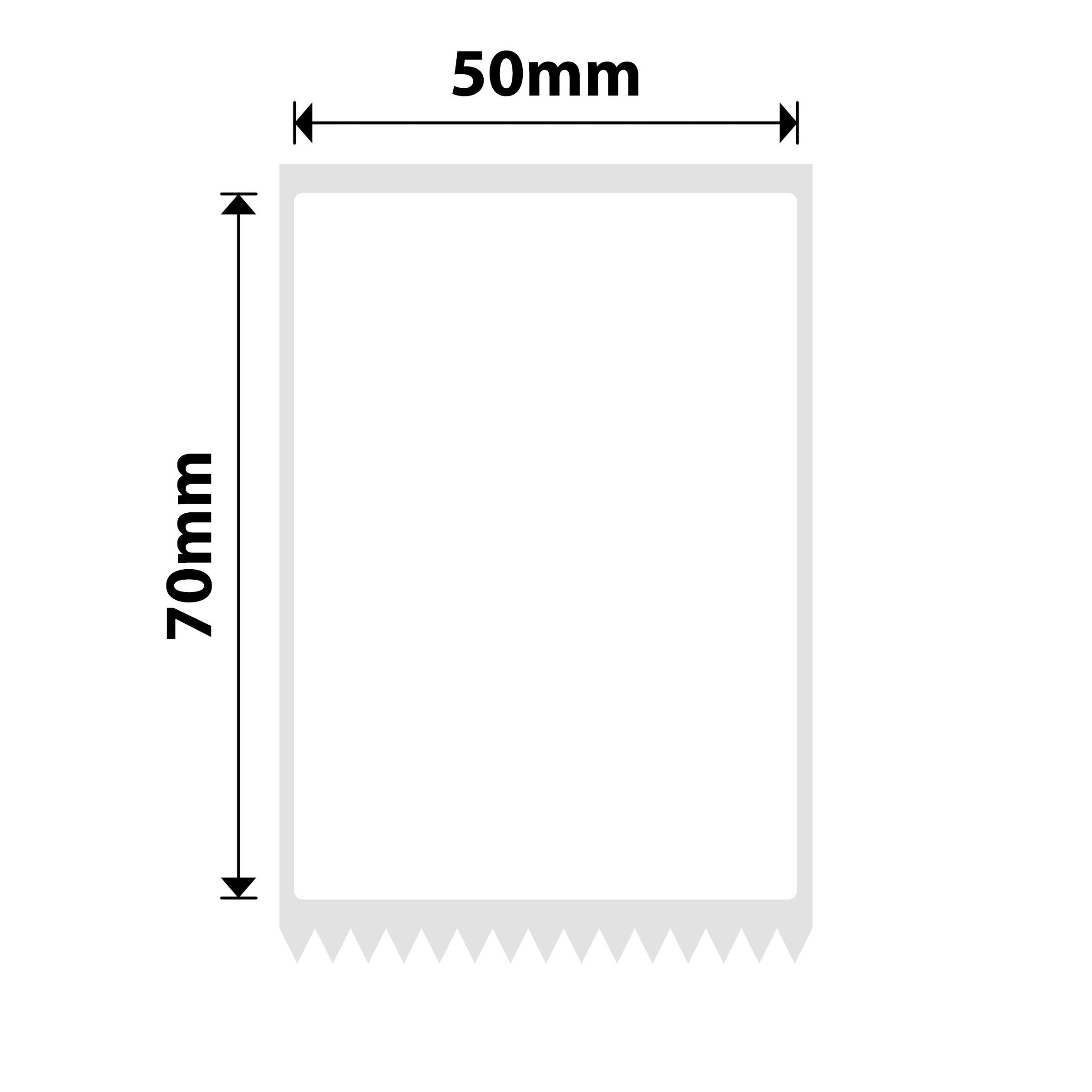 NB593 - NIIMBOT - M2 / M3 - EW50X70MM - 100 THERMAL TRANSFER LABELS - WHITE - RECTANGLE PET