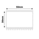 NB595 - NIIMBOT - M2 / M3 - EW50X30MM - 225 THERMAL TRANSFER LABELS - WHITE - RECTANGLE - PET