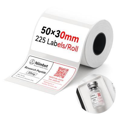 NB595 - Niimbot - M2 / M3 - 50x30mm - 225 White PET Labels