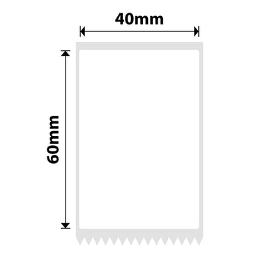 NB596 - NIIMBOT - M2 / M3 - 40X60MM - 115 WHITE PET LABELS